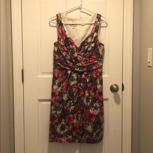 Floral cocktail length dress